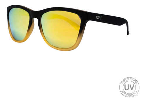 Óculos De Sol Yopp Esporte/ Corrida/ Praia Tu-ton Amarelo Cor Da Armação Preto E Amarelo