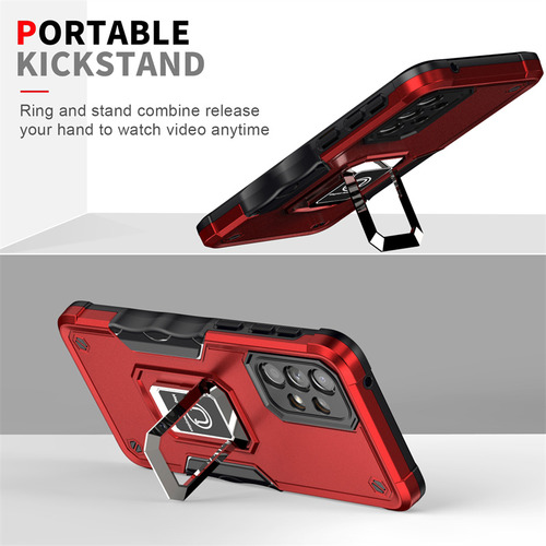 Funda Armor Para Samsung Galaxy A73 A53 A33 A23 A13 A04s 4g 5g Coque Ring Stand, A Prueba De Golpes, Soporte Magnético, Protección Trasera