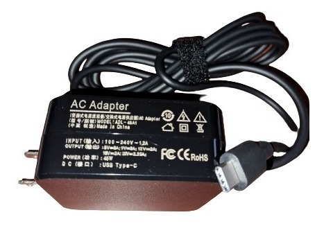 Cargador Tipo C De 45w 15v 3a / 20v 2.25a / 5v 3a / 9v 3a   