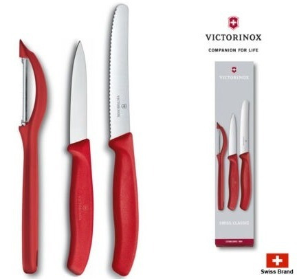 Set De Cuchillos Mondadores + Pelador Victorinox Premium 