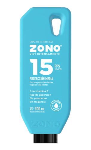 Zono Protector Solar Rápida Absorción Fps 15 200 Ml