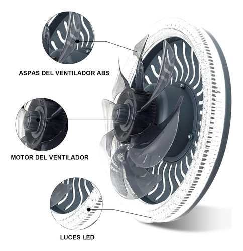 Ventilador De Techo Foco Luz Led Para Soquet E27 2 En 1