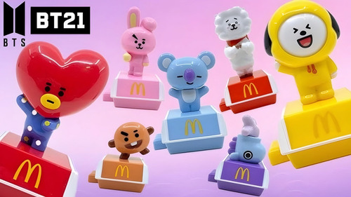 Set De 7 Figuras Bt21 Colección Completa Mcdonald's Armys