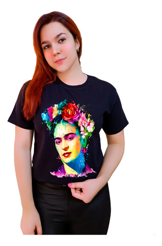 Polera 100% Algodón Feminista Frida Colores 8 De Marzo C23