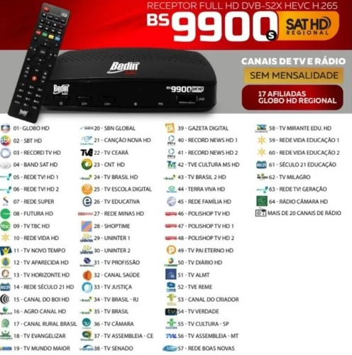 Kit 8 Receptor Digital Banda Ku Full Hd Bs9900s + 1lnb Octo