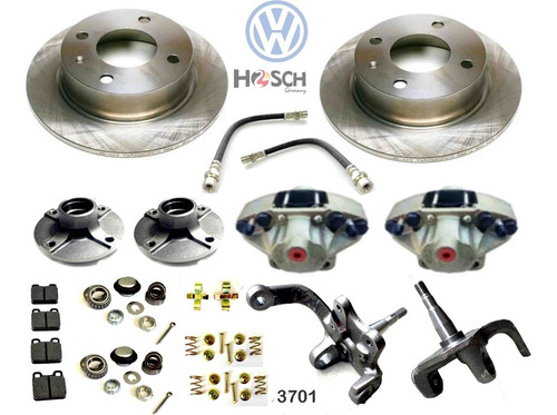 Kit Discos Mangos Baleros Balatas Mazas Caliper Vw Sedan 