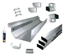 Comprar Zingueria Canaleta Americana Kit Para Armar 2 Mts Galv Techo