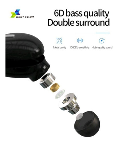 Imagem 4 de 5 de X9 Mini 5.0 Bluetooth Fone De Ouvido Com Microfone Sem Fio