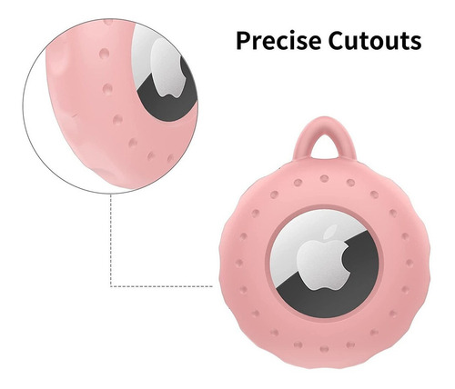 Imagen 2 de 8 de Paquete De 3 Fundas De Silicona Con Llavero Para Airtags