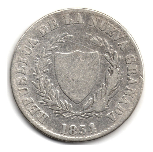 2 Décimos 1854 Bogotá Nueva Granada Plata