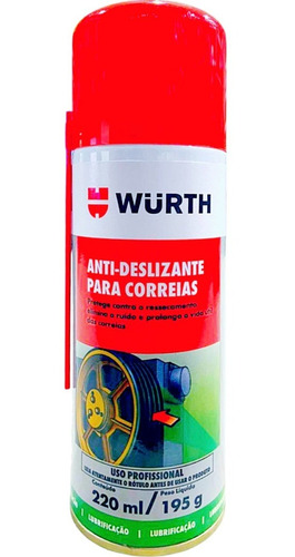 Anti Deslizante Para Correia Wurth 220ml Tira Chiado