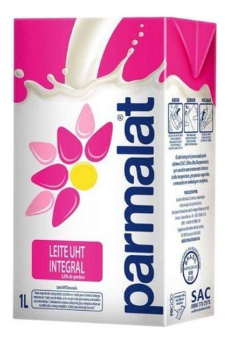 Kit 06 Unidades Parmalat Integral Uht 01 Litro