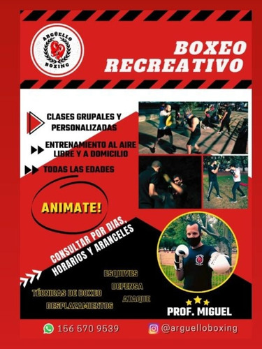Imagen 1 de 1 de Boxeo Recreativo, Personal Trainer