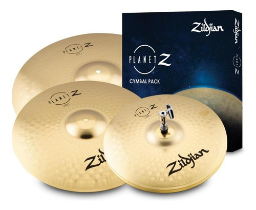 Set Platillos Zildjian Planet Z Hi Hat 14 Crash 16 Ride 20