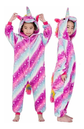 Pijama Unicornio Polar Niña Pijama Invierno Enterito Disfraz