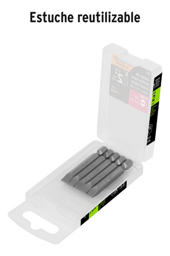 Puntas Planas 1/4´ Maquinado Zanco 1/4´ Acero S2 5pz 12171