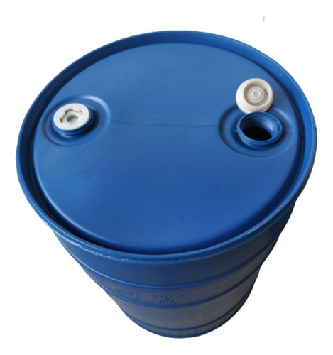 Botella de 200 litros con tapa fija para almacenamiento, galón, color azul