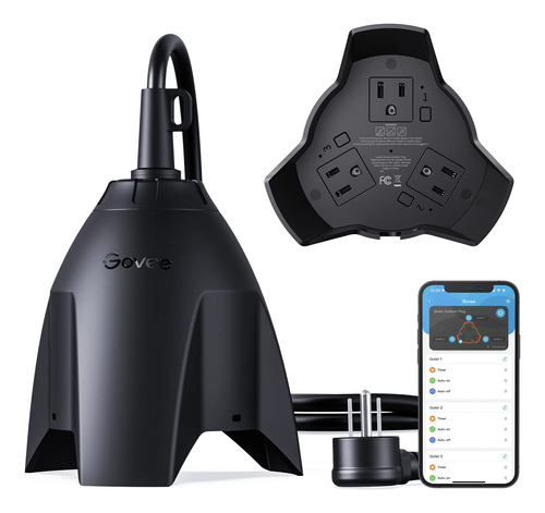 Govee Enchufe Inteligente Para Exteriores, Enchufe Bluetooth