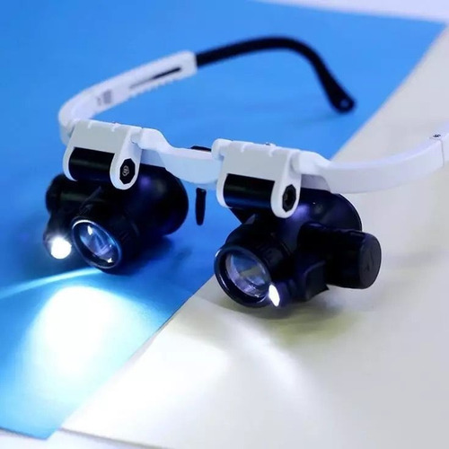 Imagen 5 de 9 de Lentes Binoculares Magnificador Zoom Luz Led Lupa 8x A 23x