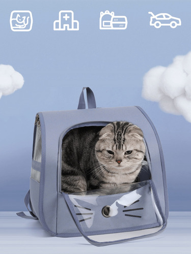 Mochila Viaje Transpirable Para Mascotas, Gatos Y Perros