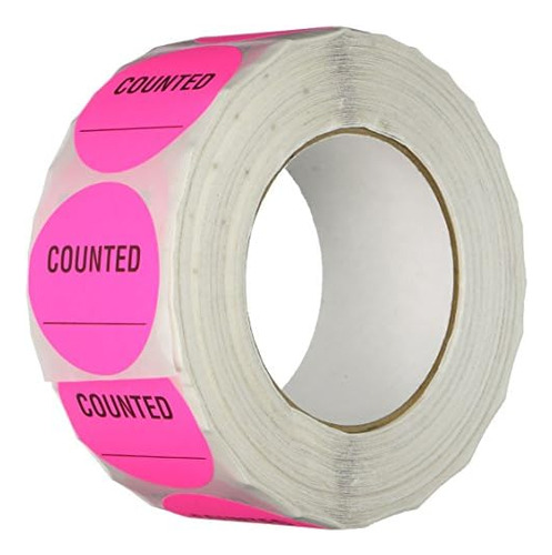 Invlbl-024 Counted  Inventory Control Label In Pink [pa...