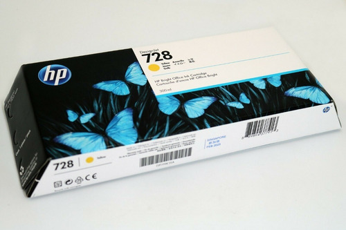 Cartucho Hp 728 Yellow 300ml Orig Cad 2023