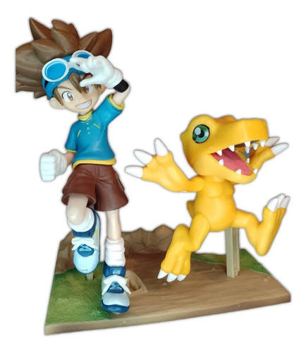 Figura Digimon Adventure Taichi Y Agumon 15cm
