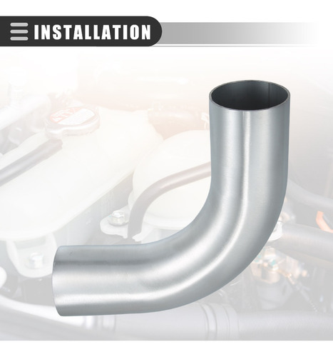 Tubo Intercooler Auto Codo 90 Grados Aleación Aluminio 63mm