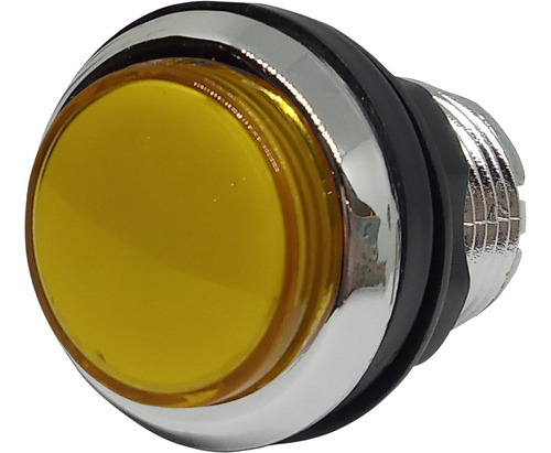 Botón Arcade Con Luz Cromado Y Microswitch