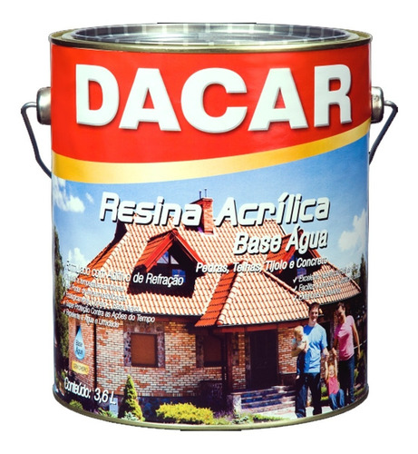 Impermeabilizante Resina Acrílica Premium Dacar Al Agua 3,6l