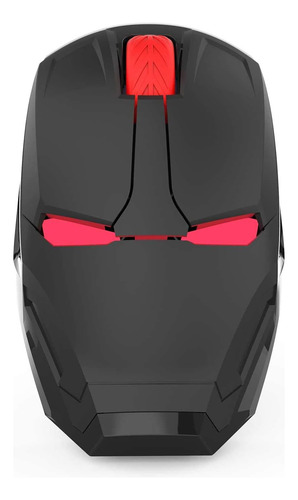 Mouse Optico Ergonomico De Pc, Inalambrico | Iron Man Negro