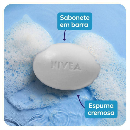 Imagem 3 de 4 de Sabão Barra Sabonete Nivea Hidratante Leite De 125 G