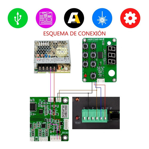 Panel De Control Display Botones Controlador Nano M2 Faomic
