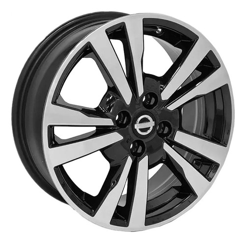 Rodas Nissan Kicks Pcd Aro 16 4x100 (jogo) + Bicos Cor Preto Com Diamantado