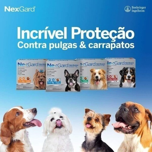 Imagem 3 de 5 de Nex Gard 4 A 10 Kg - Contra Pulga E Carrapatos - Original