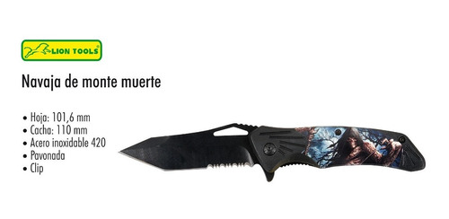 Imagen 1 de 1 de Navaja Monte Muerte Lion Tools 8575
