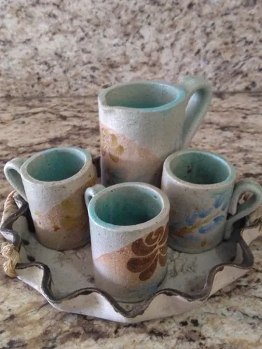 Juego Tazas De Gres Para Café (Usado)
