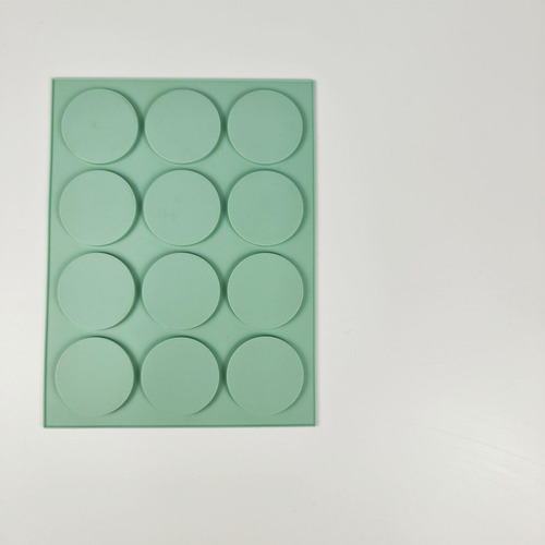 Molde De Silicona Para Jabones 12 Cavidades Redondas Para Ja