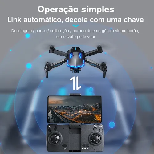 Dron Plegable Para Evitar Obstáculos X6 Con Cámara Y 3 Bater
