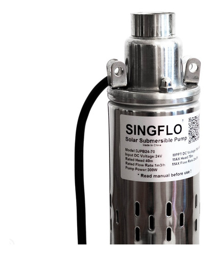 Imagen 5 de 10 de Bomba Solar Sumergible 70mts 24v 2000lph 76mm Diámetro