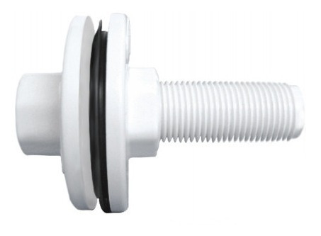 Imagem 3 de 4 de Adaptador Plastico Roscável Flange Fixo Rosca 1/2 Branco