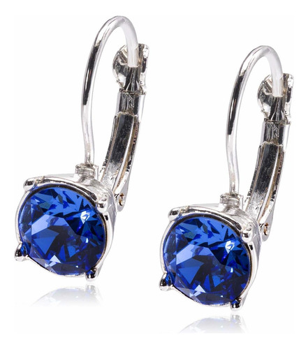 Nine West Pendientes Colgantes De Cristal Azul Party Time, .