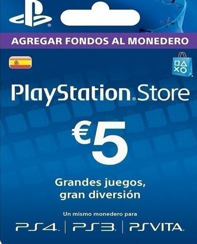 Imagen 1 de 1 de Playstation Network Gift Card 5 Euros - Psn España