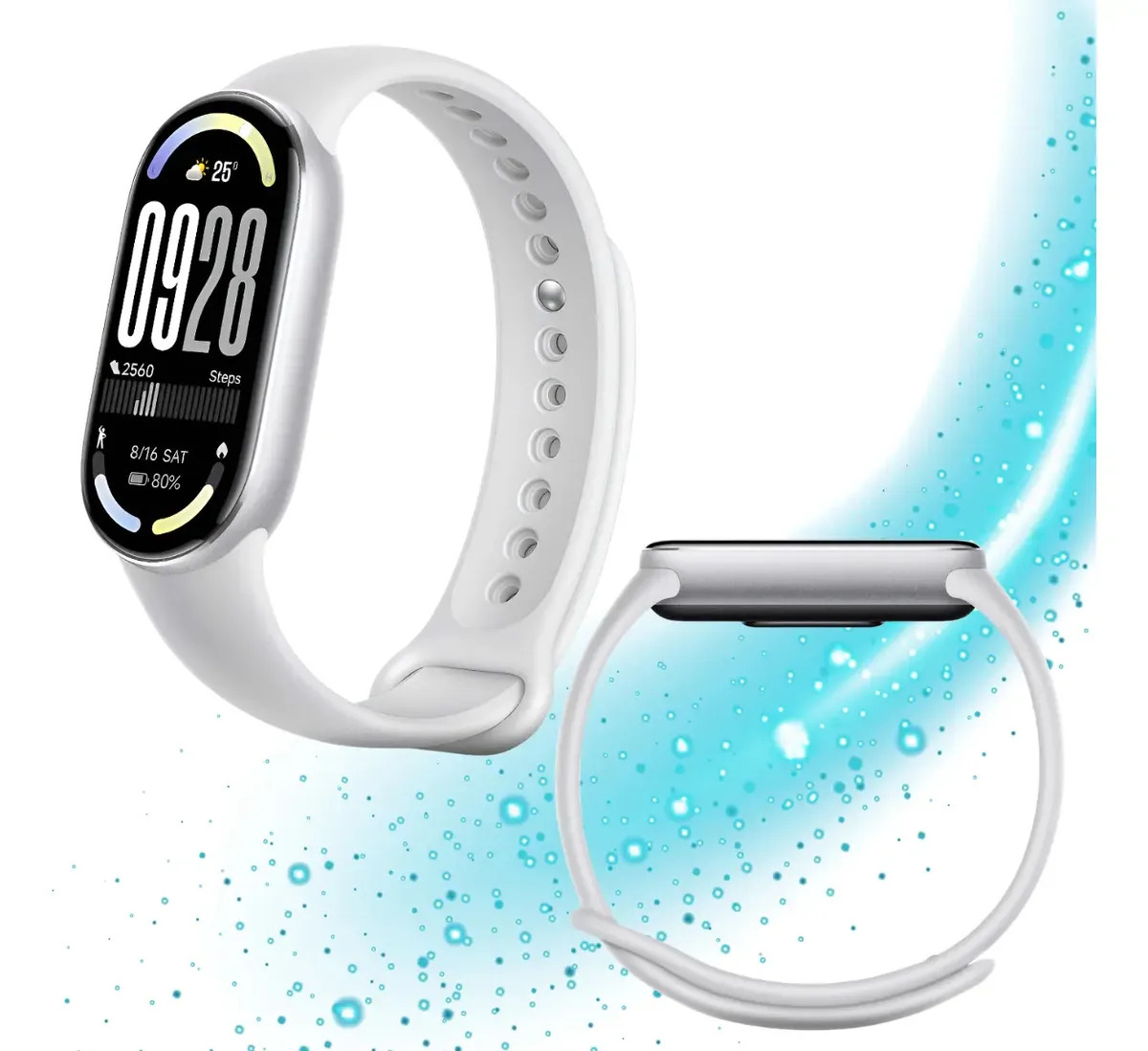 Xiaomi Mi Smart Band 10 Monitor Cardíaco E Prateado Silicone