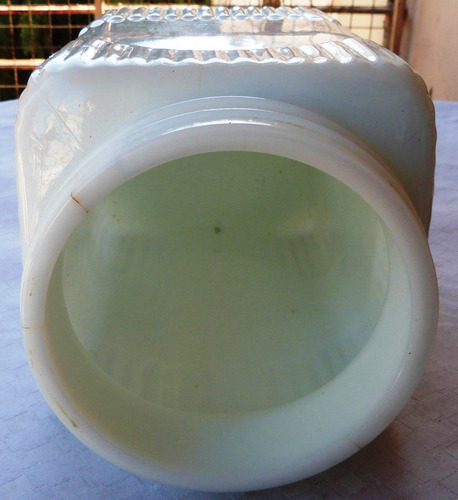 Monijor62-antiguo Frasco Opalina Dulce De Leche,tapa C/averi (Usado)