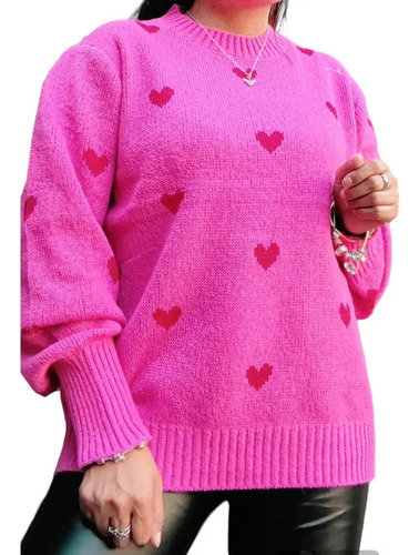 Chaleco Sweater Corazón Mujer Adulto.