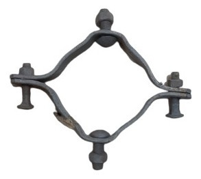 Imagen 1 de 1 de A34 Abrazadera Para Poste Eléctrico 8 3y4 Tornillos (2pza)