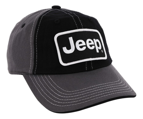 Jeep Premium Chino Twill Patch Hat - Negro, Carbón, Blanco