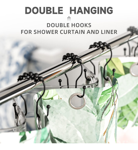 Ganchos Para Cortina Ducha De Baño, Anillos Cortina De Ducha