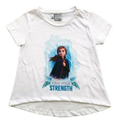 Remera Manga Corta Frozen 2 Anna Blanco